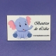 Etiqueta Elefante niña med 4,8cm x 3cm
