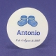 Etiqueta Botitas azules med 4cm diámetro