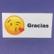 Etiqueta Emoji Beso med 4,7cm x 2,6cm