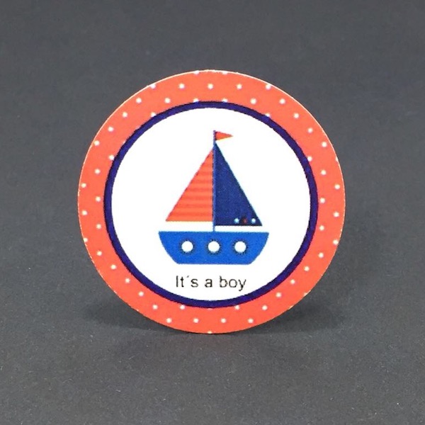 Etiqueta barco boy 4cm / Boy Boat Label 4 mod. 25