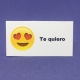 Etiqueta Emoji Corazones med 4,7cm x 2,6cm